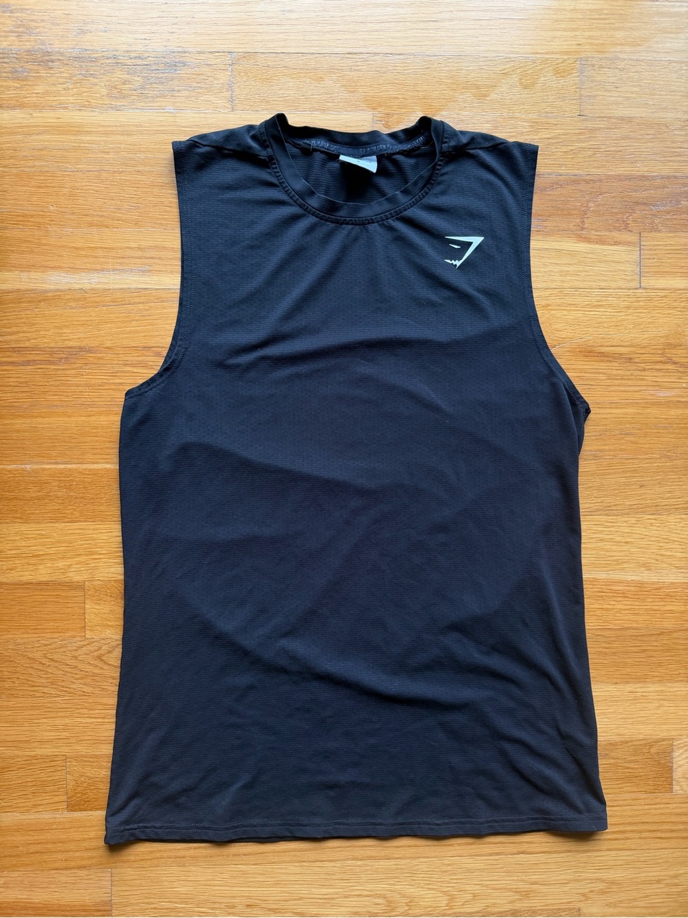 Mens Gymshark Black Sleeveless Training Tank Top - Size Small